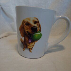 Paws & Claws Stone Ware Coffee Cup Mug Dachshund with Ball EUC